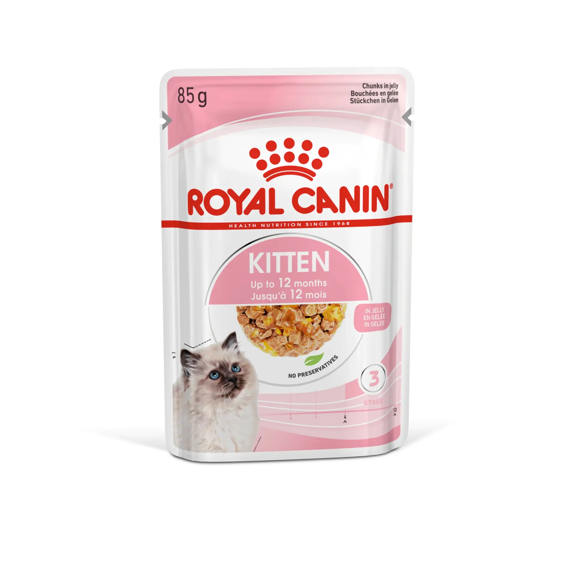 Royal Canin Kitten Jelly Kedi Maması 85 gr x 12 Adet Yavru Kediler İçin Tam ve Dengeli Beslenme