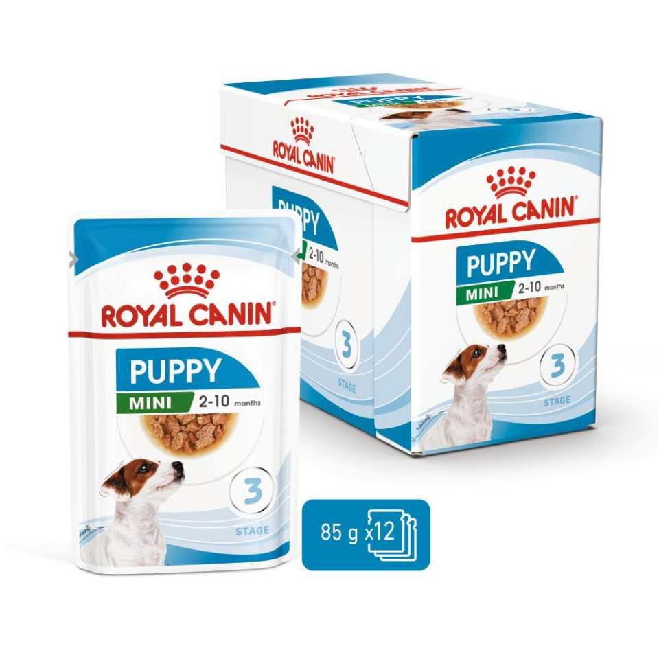 Royal Canin Mini Puppy Köpek Maması 85 gr x 12 Adet Mini Irk Yavru Köpekler İçin Öğün Paketi