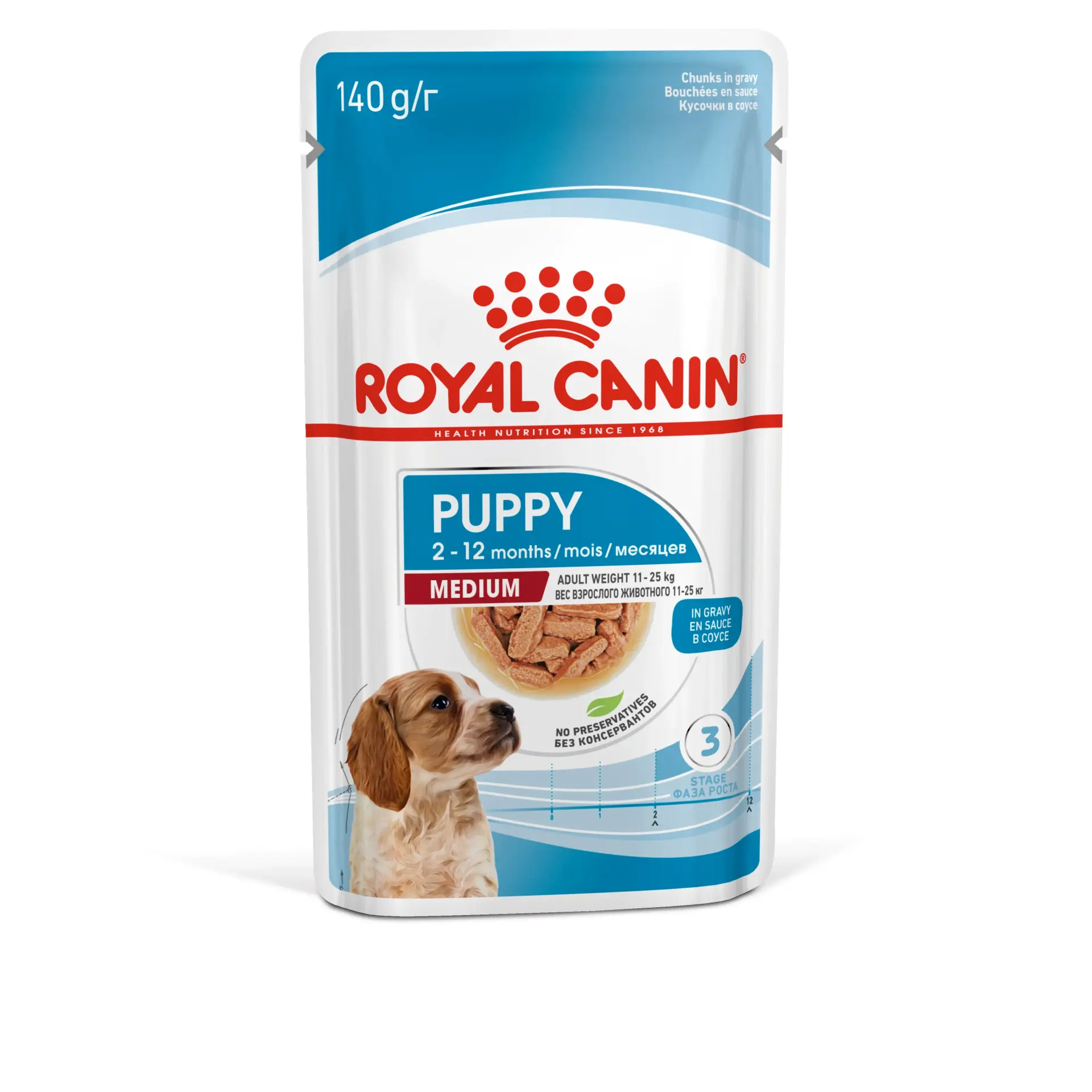 Royal Canin Medium Puppy Köpek Maması 140 gr x 10 Adet Orta Irk Yavru Köpek Maması
