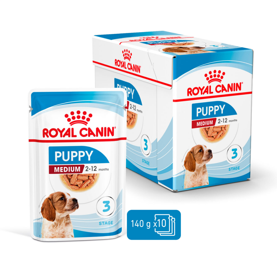 Royal Canin Medium Puppy Köpek Maması 140 gr x 10 Adet Orta Irk Yavru Köpek Maması