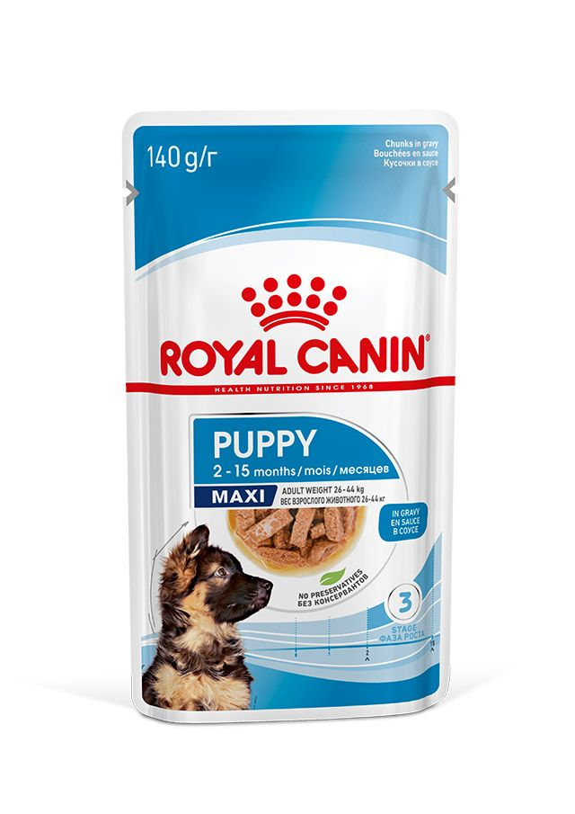 Royal Canin Maxi Puppy Köpek Maması 140 gr x 10 Adet  Büyük Irk Yavru Köpek Maması Sağlıklı Büyüme ve Kemik Desteği