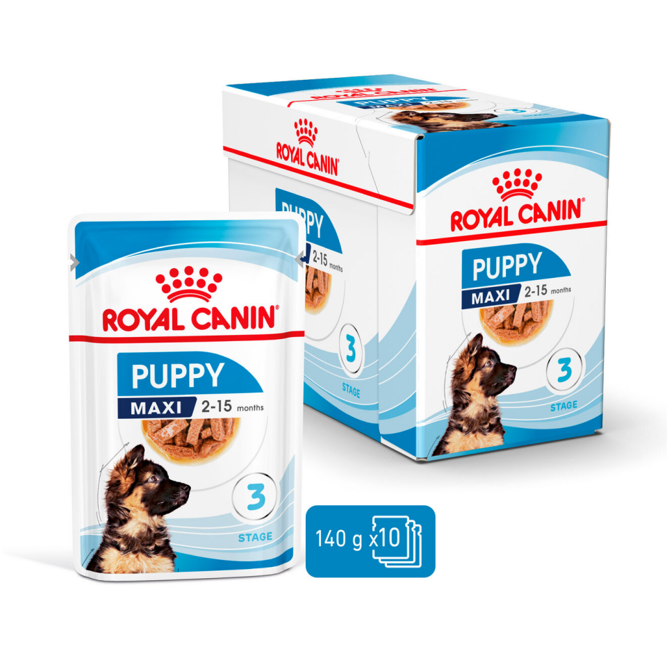 Royal Canin Maxi Puppy Köpek Maması 140 gr x 10 Adet  Büyük Irk Yavru Köpek Maması Sağlıklı Büyüme ve Kemik Desteği