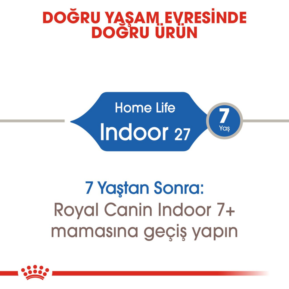 Royal Canin Indoor 27 Kedi Maması 2 kg Ev Kedileri İçin Sindirim ve Kilo Kontrolü Desteği