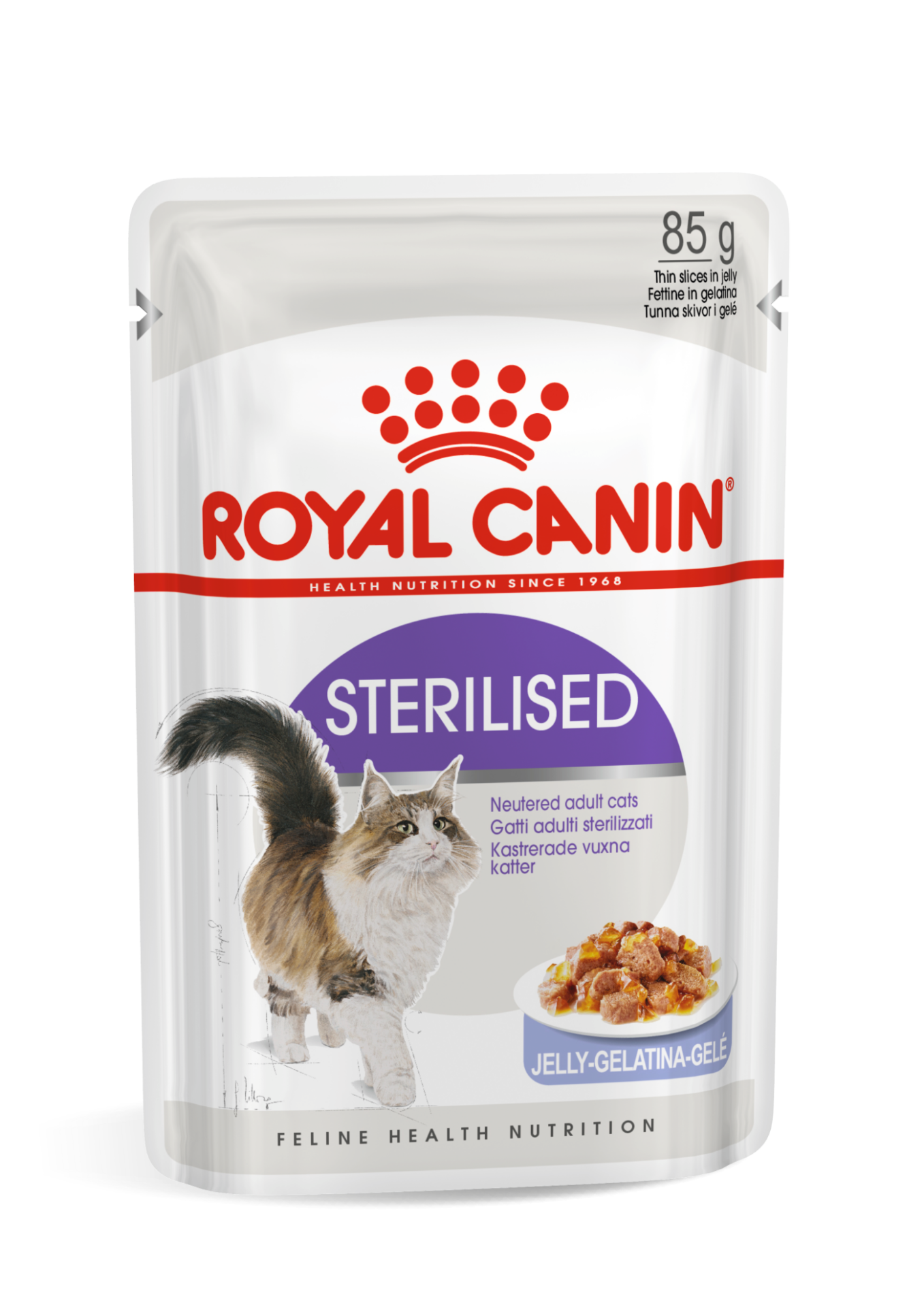 Royal Canin Sterilised Jelly Kedi Maması 85 gr x 12 Adet Kısırlaştırılmış Kediler İçin Tam ve Dengeli Beslenme