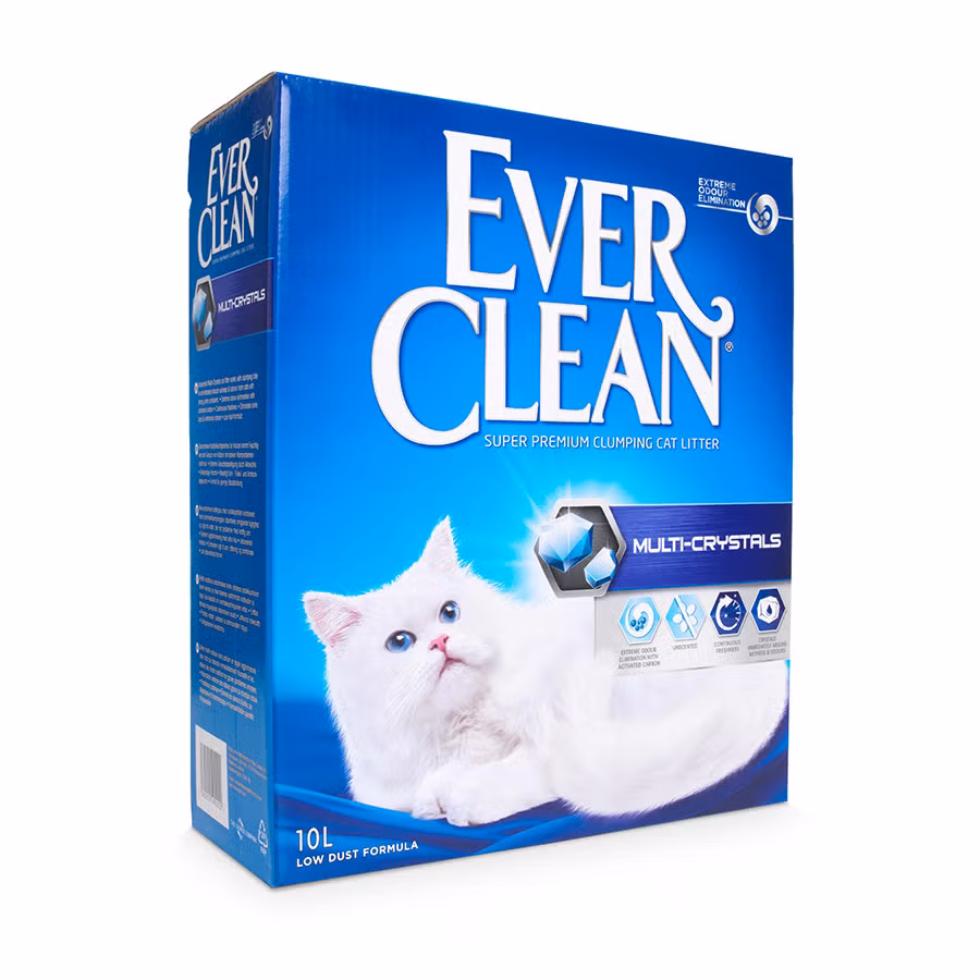 Ever Clean Multi-Crytals Kedi Kumu 10 L Topaklanan ve Koku Kontrolü Sağlayan Premium Kum