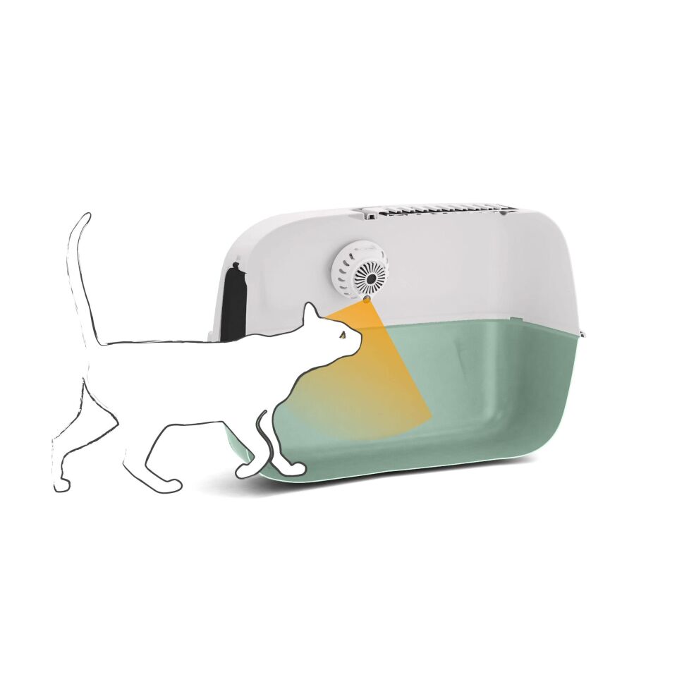 Ferplast Genicair Akıllı Kedi Kumu Koku Giderici Gelişmiş Koku Kontrol Teknolojisiyle Temiz ve Ferah Ortam