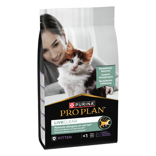 Pro Plan Liveclear Kitten Hindi Etli Kedi Maması 1,4 kg Yavru Kediler İçin Alerjen Azaltıcı Mama