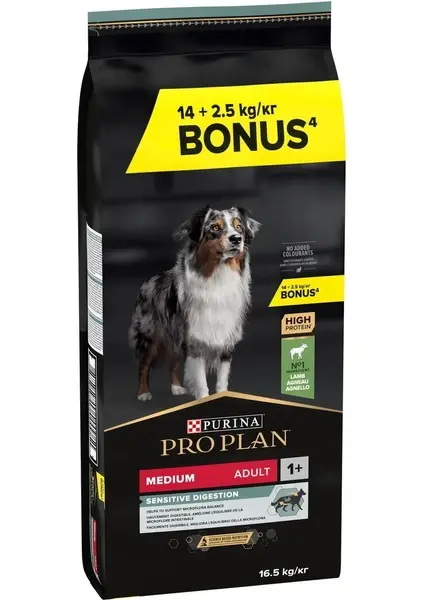 Pro Plan Medium Adult Kuzu Etli Köpek Maması 14+2,5 kg