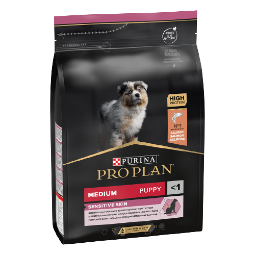 Pro Plan Puppy Sensitive Skin Medium Somonlu Köpek Maması 12 kg