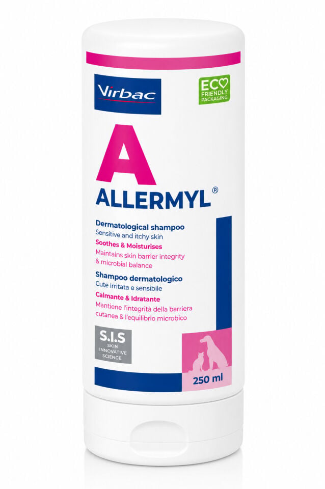 Virbac Allermyl 250 ml Kedi ve Köpekler İçin Dermatolojik Şampuan Hassas ve Kaşıntılı Cilt Bakımı
