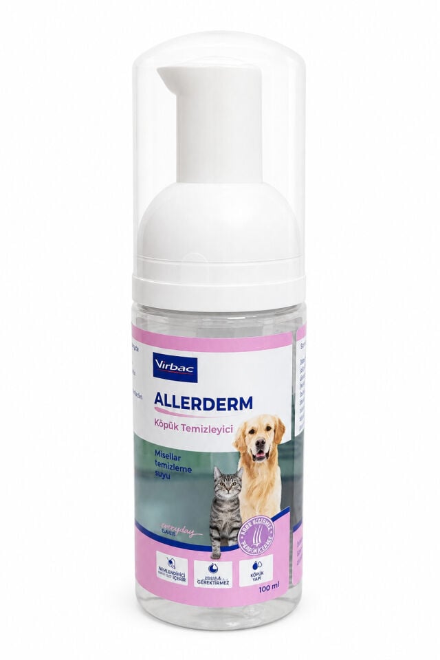 Virbac Allerderm  Kedi ve Köpekler İçin Durulama Gerektirmeyen Köpük Temizleyici 200 ml