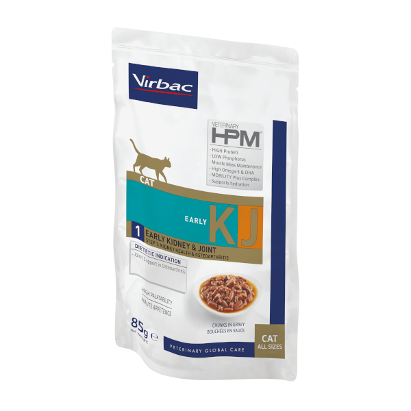 Virbac Veterinary HPM Early Kidney & Joint Cat Wet Food KJ1 12x85 g Kedi Yaş Maması