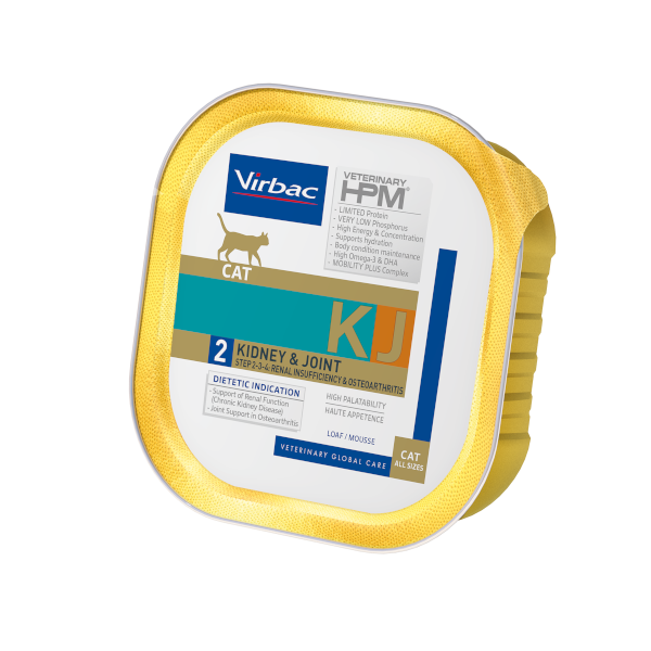 Virbac Veterinary HPM Kidney & Joint Cat Wet Food KJ2 85 g Böbrek ve Eklem Destekli Kedi Yaş Maması