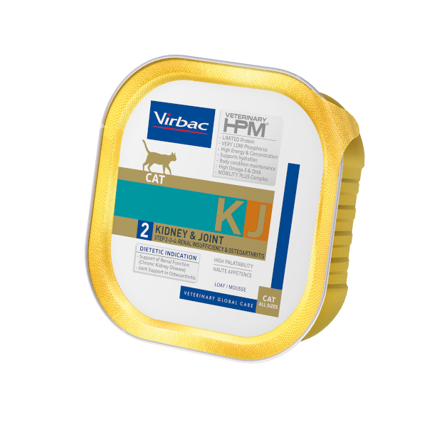 Virbac Veterinary HPM Kidney & Joint Cat Wet Food KJ2 85 g Böbrek ve Eklem Destekli Kedi Yaş Maması