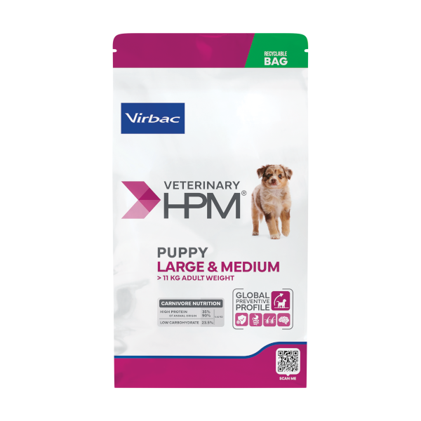 Virbac Veterinary HPM Baby Dog Food Large & Medium 3 kg Orta ve Büyük Irk Yavru Köpek Maması