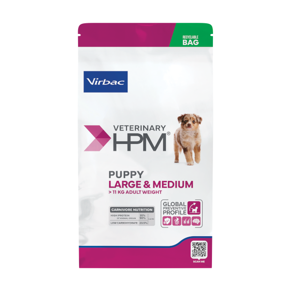 Virbac Veterinary HPM Baby Dog Food Large & Medium 12 kg Orta ve Büyük Irk Yavru Köpek Maması